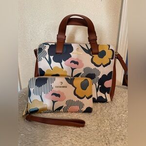 Spartina 449 Floral Tote and Wallet - Pink, Yellow, Blue